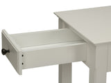 White Accent Table with Bottom Shelf B062P181379