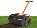 27"16" Lawn Fertilizer Spreader with Diamond Mesh Clump-Free Garden Compost Spreader - Orange 26960642