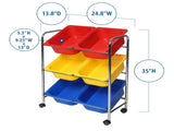 3-Tier Stackable Interlock 12-Pair Resin Slat Sturdy Metal Frame Shoe Storage Rack Organizer, 96132541