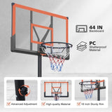 Basketball Hoop 5.73-10FT Height Adjustable Portable Basketball Goal for Indoor Outdoor Basketball W2031P268879