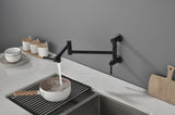 Wall mounted Filler Faucet, Modern Brass Filler Two-Attachment Wall Mount Folding Kitchen W2287P184446