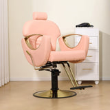 ZUN 360&deg; Swivel Reclining Salon Barber Chair with Heavy Duty Hydraulic Pump for Hair Stylists Home W676P187969