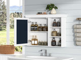 30'' x 28'' Bathroom Medicine Cabinet with Mirror, Wall Mounted Mirror Cabinet with Storage 98047741