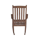 ZUN Outdoor Acacia Wood Rocking Chair Brown, Rustic Traditional Patio Rocker Chair 1 PC Single Pack W2640P207936