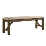 ZUN Raven Wood Fabric Upholstered Dining Bench T2574P164515