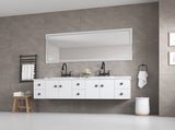 96 x 36 Inch LED Bathroom Mirror with Front and Backlight, Wall Mounted Vanity Mirror, Anti-Fog, W2287P281174