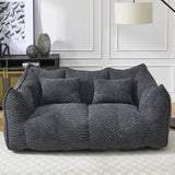 Soft beanbag chair with high resilience foam core for two people. The comfortable square recliner W1996P252276