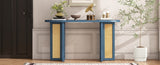 TREXM Farmhouse Rattan Console Entryway, Narrow Console with Storage, Hallway N715P245743M