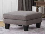 Fabric Ottoman Light Grey W109741864
