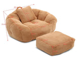 Giant Bean Bag, Oversized Bean Bag Couch for Adults and Kids, Faux Fur Shell-Shaped Large W2677P306796