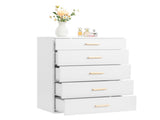 Particleboard Wood Three Drawers With LED Light Bedside Table Dresser Nightstand White 22355401