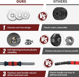 Adjustable Dumbbell Set Home Gym Cast Iron Barbell Sets with Carry Box 44lbs Office Bedroom Workout T3060P287682