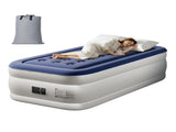 Twin Air Mattress with Built-in Pump, 18in Raised Comfort Blow up Mattress, Double Chamber Airbed, 83667549