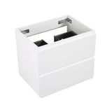 ZUN Alice-24W-201,Wall mount bathroom vanity WITHOUT basin, white color, with two drawer, Pre-assembled W1865107107