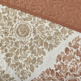 6 Piece Printed Quilt Set with Throw Pillows Multi Full/Queen B03597396