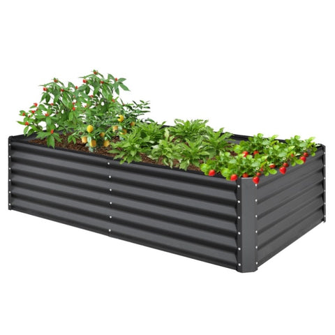 ZUN 8x4x1.5 ft Galvanized Raised Garden Bed, Outdoor Planter Garden Boxes Large Metal Planter Box for W1859P197984