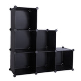 ZUN Cube Storage 6-Cube Closet Organizer Storage Shelves Cubes Organizer DIY Closet Cabinet Black 23704332