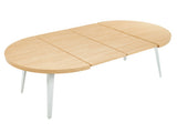 Extendable table,DINING TABLE,OFFICE TABLE,COFFEE TABLE,metal leg,MDF top,100/140/180x100x75cm,OAK W234P288304