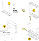 Double Overshelf 2 Tier Stainless Steel Shelf 12 x 36 Inch, Weight Capacity 330lb for Prep & Work W1192P301315