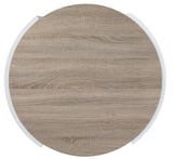 Oak and White High Gloss 1-Drawer Coffee Table B062P209136