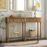 ZUN TREXM Console Table Sofa Table Easy Assembly with Two Storage Drawers and Bottom Shelf for Living WF191266AAD