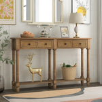 ZUN Console Table Sofa Table Easy Assembly with Two Storage Drawers and Bottom Shelf for Living Room, 04824171