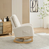 25.4"W Chair for Nursery, High Back Glider Chair with Retractable Footrest, Side Pocket, W3188P282078