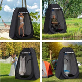 ZUN Portable Pop Up Privacy Tent, Outdoor Camping Bathroom Toilet Shower Tent with Carrying Bag Spacious 06621245