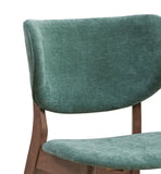 Green and Walnut Padded Side Chair B062P209229