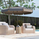 10 foot terrace umbrella with solar powered LED lights and multi-layered ventilated roof 19320270