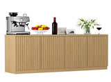 Buffet Cabinet with Storage, 62.60" Sideboard Cabinet with 4 Doors & Shelves, Wooden Kitchen Coffee W409P327404