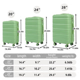 3 in 1 20"/24"/28" 3 pcs/set in ABS Spinner Wheel Luggage, Carry on Suitcase, Matching Color, 90206445