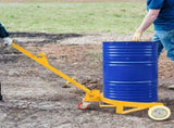 55 Gallon Drum Dolly, 1200lbs capacity, with 2 fixed PU Wheels and 1 swivel wheel - Low Profile W2019P296677