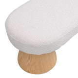 Dining Bench for Dining Room, Upholstered Bedroom End of Bed Entryway Bench Fabric Ottoman for N779P253575W