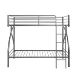 Gray Metal Frame Twin/Twin Bunk Bed, Youth Bed, Youth Bedroom Furniture, Easy Assembly B011P248592