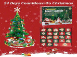 Christmas Tree Building Toy - 701 Pcs with 24-Day Countdown Calendar, 30 LED Warm Lights 52611738