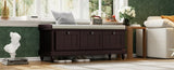 ZUN TREXM Classic Storage Bench with Cushioned Seat and Three Drawers for Entryway and Living Room N715P207812P