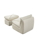 Compressed Lounge Chair with Ottoman, Modern Sofa for Small Spaces, Comfortable Upholstered Sofa for W1036P251827