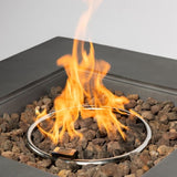Outdoor Propane Fire Pit Table,Square Stone 35-inch Planter Base, 50,000 BTU Stainless Steel Burner, W3016P233629