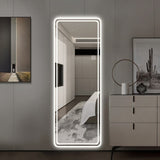 64"x21" Length Floor Mirror LED Whole Body Mirror, Wall Mounted Mirror with Lights, Bedroom W2709P289326