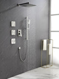 Shower System with Shower Head, Hand Shower, Slide Bar, Bodysprays, Shower Arm, Hose, Valve Trim, 09369555
