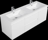 60" Floating Bathroom Vanity with Sink, Modern Wall-Mounted Bathroom Storage Vanity Cabinet with W1573P152689