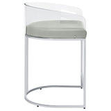 Grey and Chrome Acrylic Back Stools B062P145683