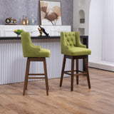 ZUN COOLMORE Bar Stools Set of 2 Counter Height Chairs with Footrest for Kitchen, Dining Room And 360 W395P164043