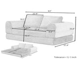 2-in-1 Folding Convertible Sofa Bed, Modern Corduroy Sleeper Couch with 2*pillows, Futon Modular W1117P415684