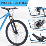 ZUN 29 Inch Wheels 8 Speed Mountain Bike, for Men Women Boys and Girls, Front Suspension, Steel Frame W1019P225392