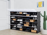 8-Tier Portable 64 Pair Shoe Rack Organizer 32 Grids Tower Shelf Storage Cabinet Stand Expandable 65115046