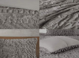 King/Cal King Ruched Fur Down Alternative Comforter Set B035129369