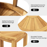 Bathroom Shower Chair,Teak Wood Shower Bench with Storage Shelf 84391729