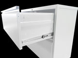 ZUN Lateral File Cabinet 3 Drawer, White Filing Cabinet with Lock, Lockable File Cabinet for Home 01157395